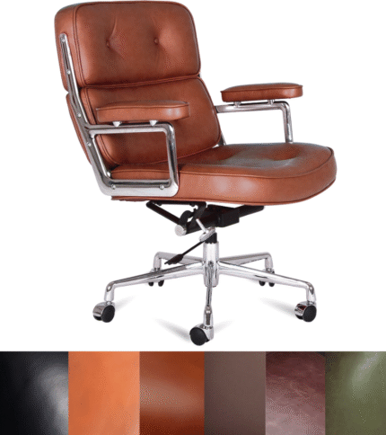 Eames Style ES104 Lobby Management Office Chair in Full Leather